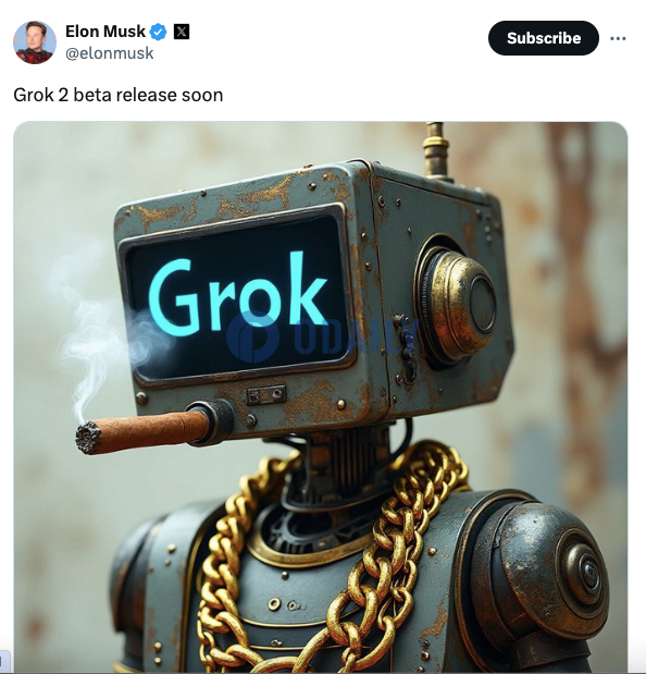 Elon Musk：Grok 2测试版即将发布图标